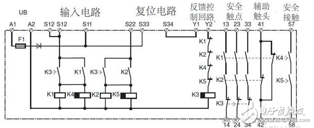 安全继电器工作原理、接线图、使用方法